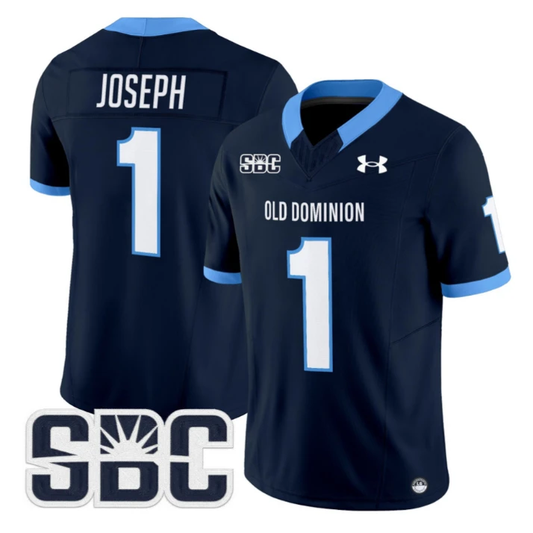 Colton Joseph Jersey #1 Old Dominion Monarchs 2025 Vapor Stitched Navy by My Store NCAA Football Jerseys