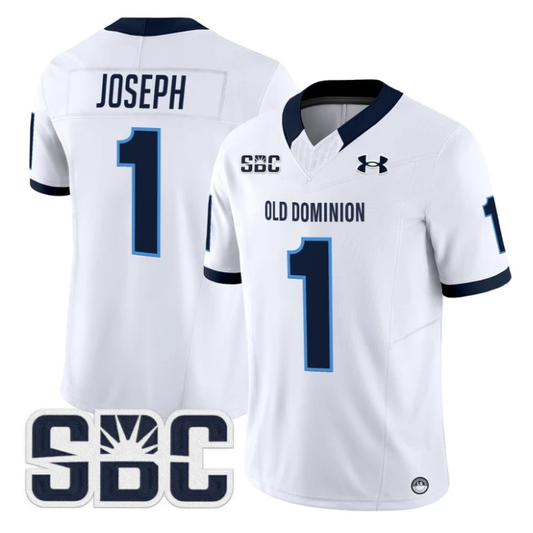 Colton Joseph Jersey #1 Old Dominion Monarchs 2025 Vapor Stitched White by My Store NCAA Football Jerseys