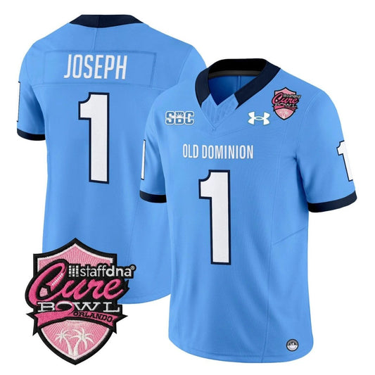 Colton Joseph Jersey #1 Old Dominion Monarchs 2025 Cure Bowl Stitched by My Store NCAA Football Jerseys