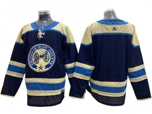 Columbus Blue Jackets Blank Navy Alternate Jersey by Hockey David