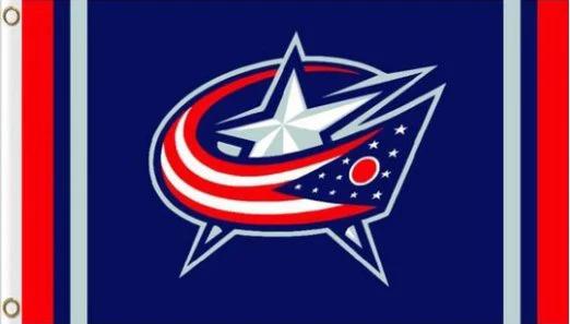 Columbus Blue Jackets Column US Flag 3X5Ft Polyester Digital Print Banner USA by flagsjustdoit
