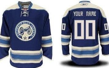 Columbus Blue Jackets Navy Alternate Custom Jersey by Hockey David