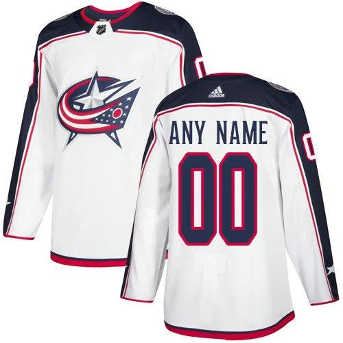 Columbus Blue Jackets NHL White Customized Jersey by Hockey David