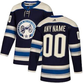 Columbus Blue Jackets Navy Alternate Custom Jersey by Hockey David