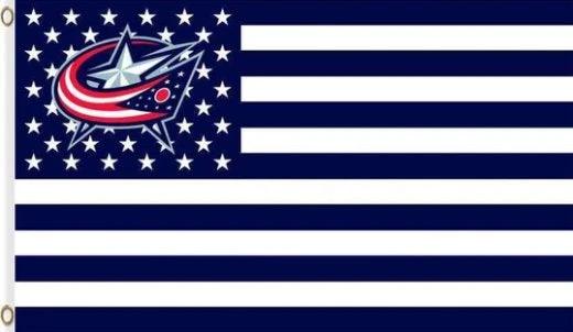 Columbus Blue Jackets Star Flag 3X5Ft Polyester Digital Print Banner USA by flagsjustdoit