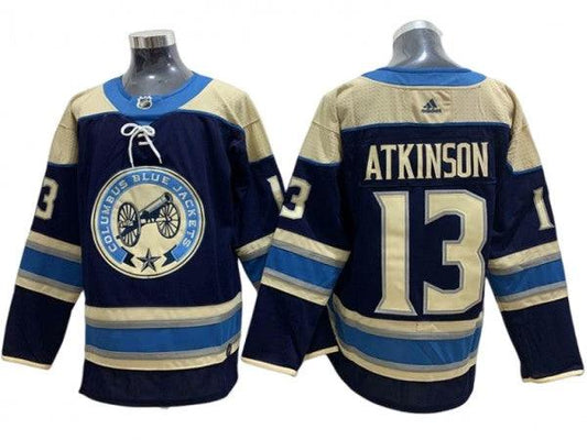 Columbus Blue Jackets #13 Cam Atkinson Navy Alternate Jersey by Hockey David