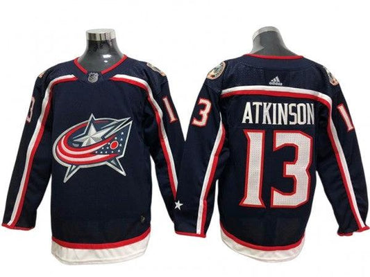 Columbus Blue Jackets #13 Cam Atkinson Navy Home Jersey by Hockey David