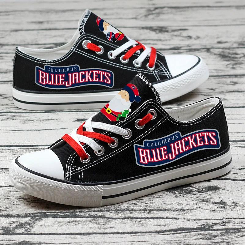 Columbus Blue Jackets Low Top Canvas Sport Sneakers Shoes For Men Women Fans by Crocs