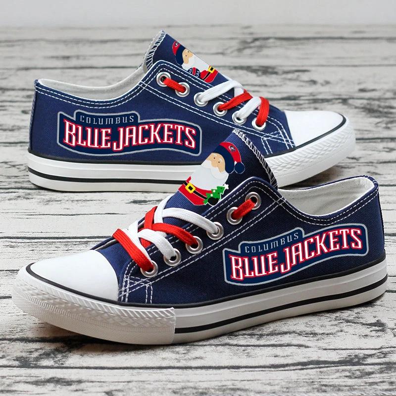 Columbus Blue Jackets Low Top Canvas Sport Sneakers Shoes For Men Women Fans by Crocs