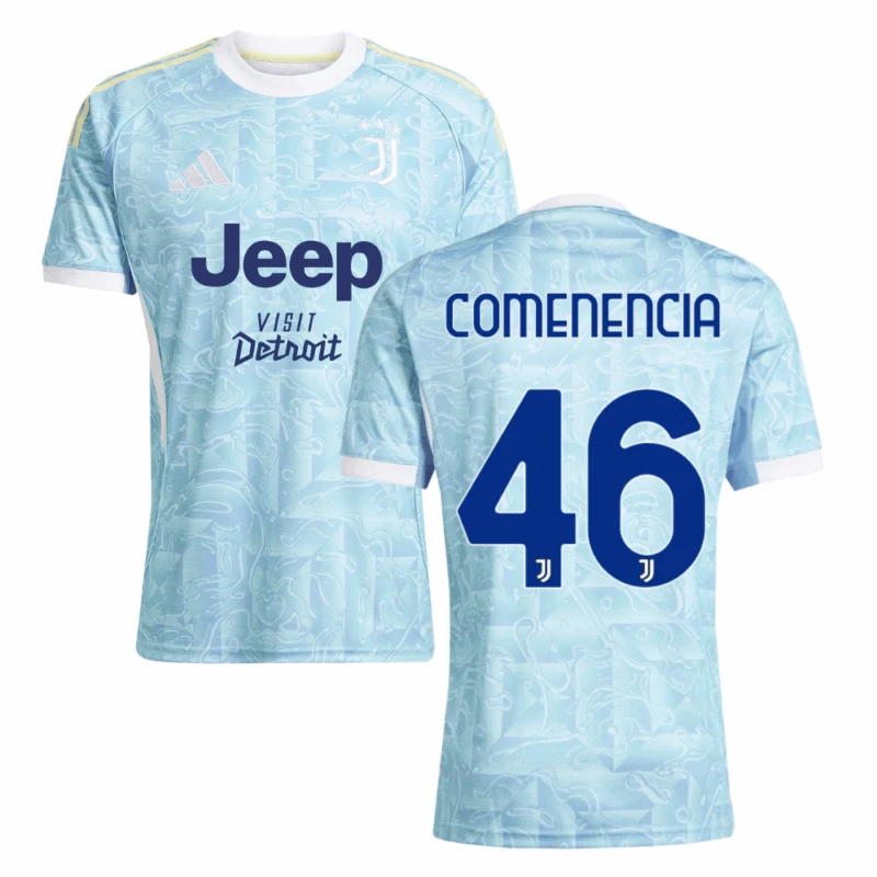 Comenencia 46 Juventus 2025-26 Away Match Jersey – Light Blue by Soccer Jersey