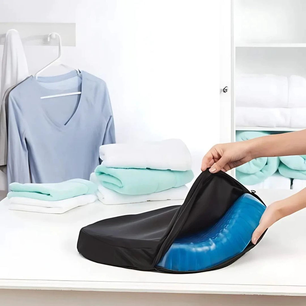 ComfortGel Orthopedic Gel Seat Cushion | Pressure Relief - Tailbone Pain - Lower Back Support - For Office Chair - Car - Wheelchair Use Bowlift by Bowlift