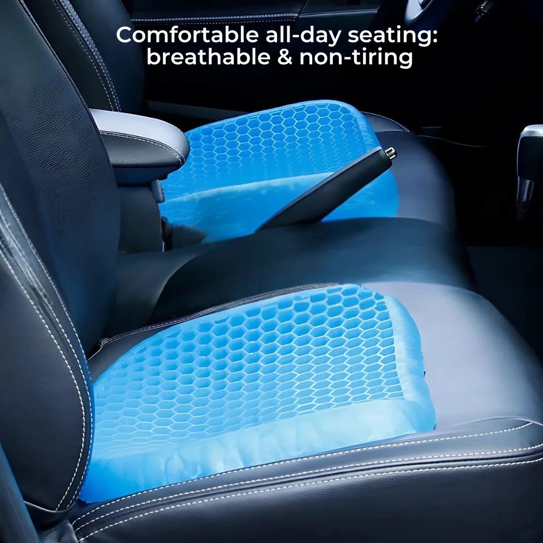 ComfortGel Orthopedic Gel Seat Cushion | Pressure Relief - Tailbone Pain - Lower Back Support - For Office Chair - Car - Wheelchair Use Bowlift by Bowlift