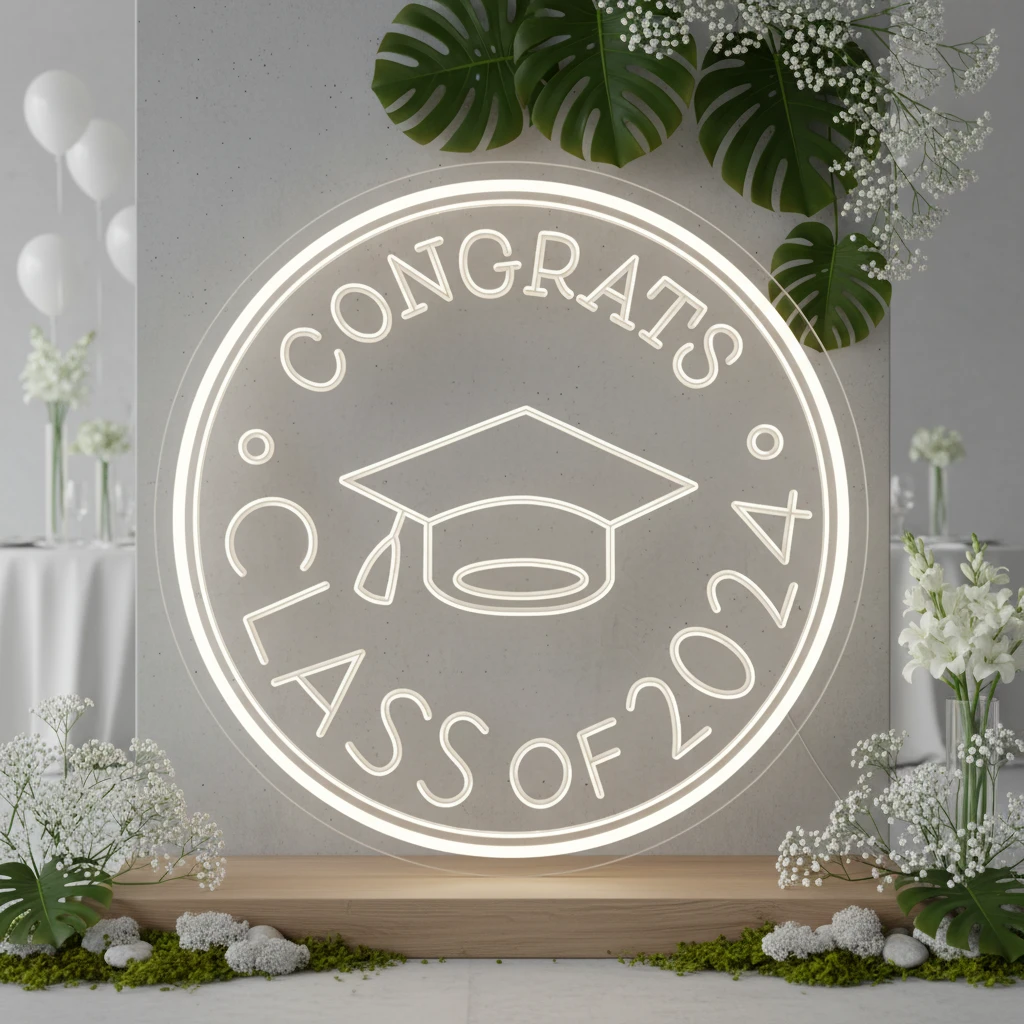 Congrats Class Of 2025 Neon Sign Prom Party Decor Sign by Neonchics