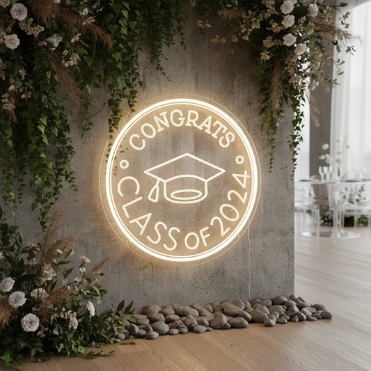 Congrats Class Of 2025 Neon Sign Prom Party Decor Sign by Neonchics