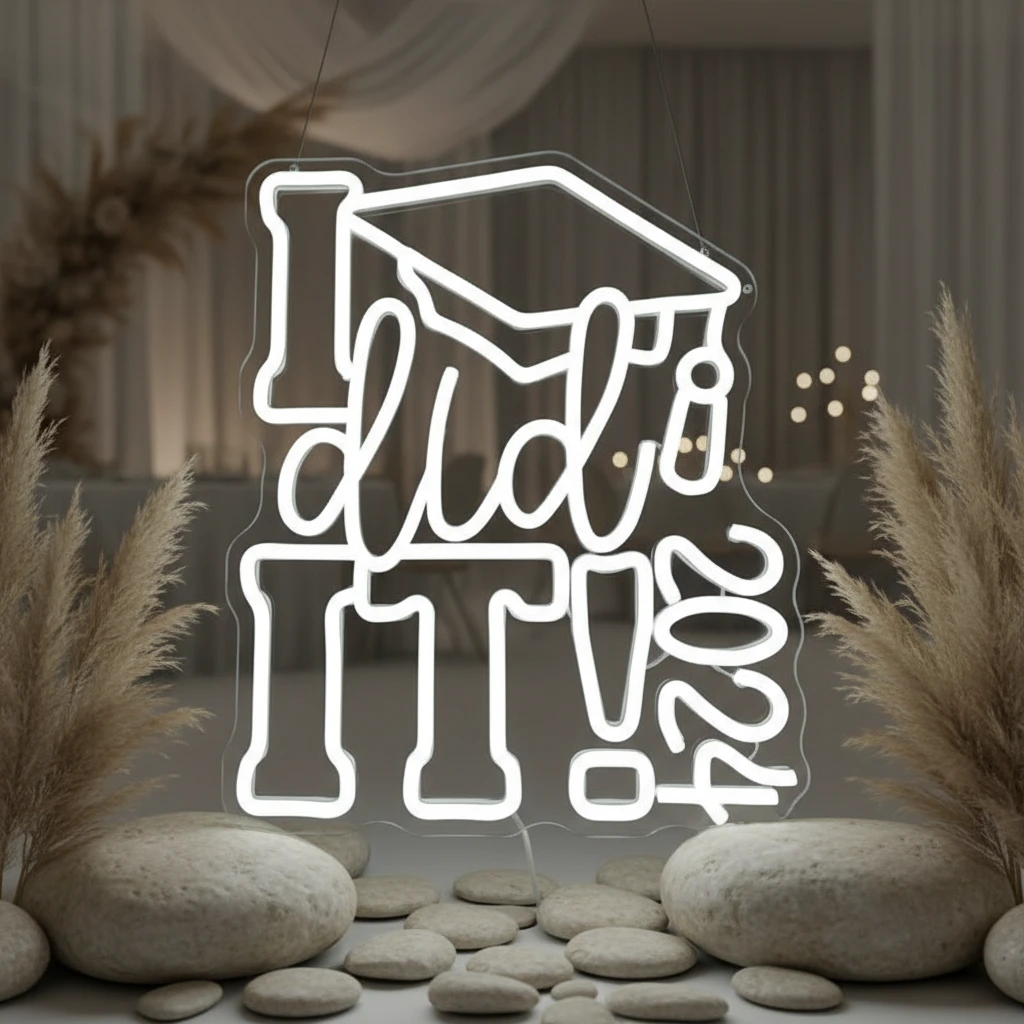 Congrats Grad Neon Sign I Did It 2025 Neon Lights by Neonchics