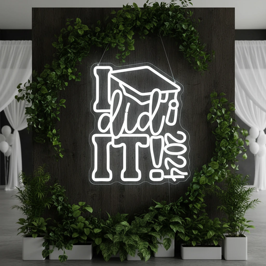 Congrats Grad Neon Sign I Did It 2025 Neon Lights by Neonchics