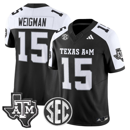 Conner Weigman Jersey #15 Texas A&M Aggies 2025 Vapor Stitched by My Store NCAA Football Jerseys