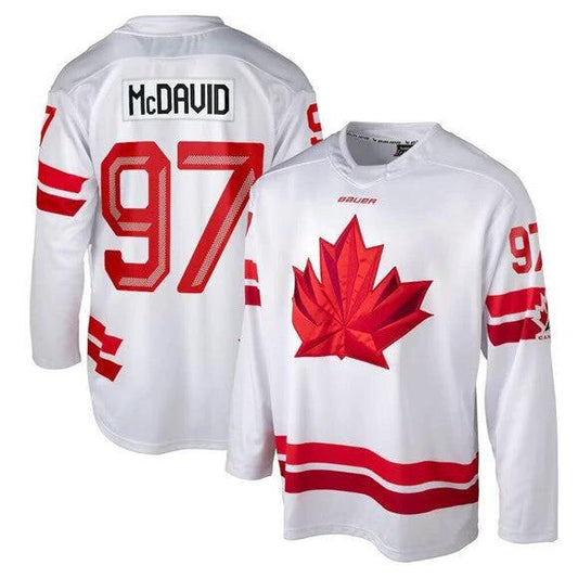 Connor McDavid Jersey #97 Team Canada 2026 Winter Olympics Stitched White by Hockey David