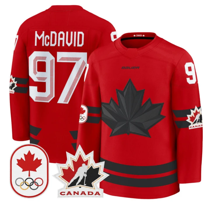 Connor McDavid Jersey #97 Canada Olympic 2026 Premium Hockey All Stitched by Hockey David