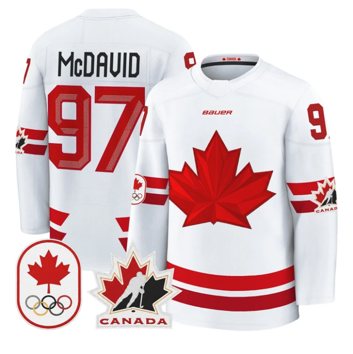 Connor McDavid Jersey #97 Canada Olympic 2026 Premium Hockey All Stitched by Hockey David