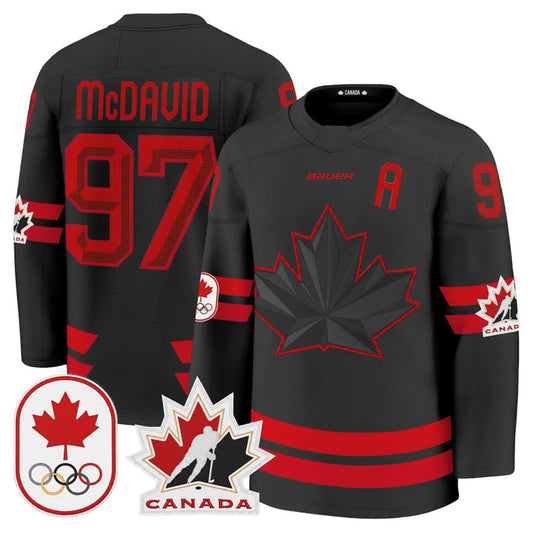 Connor McDavid Jersey #97 Canada Olympic Premium Hockey 2026 Stitched by Hockey David