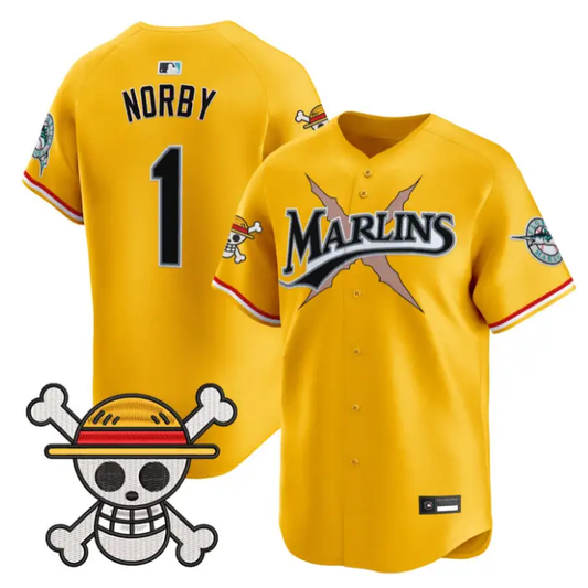 Connor Norby Jersey #1 Miami Marlins One Piece Premier Stitched by My Store