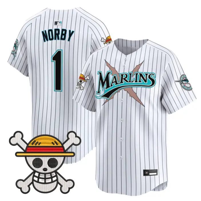 Connor Norby Jersey #1 Miami Marlins One Piece Premier Stitched by My Store