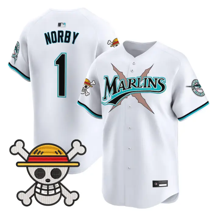 Connor Norby Jersey #1 Miami Marlins One Piece Premier Stitched by My Store