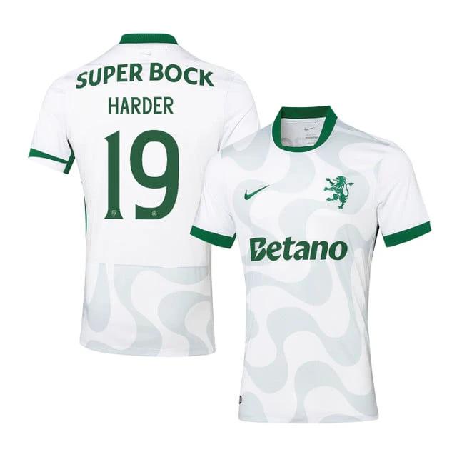 Conrad Harder 19 Sporting CP 2025-26 Third Match Jersey – White by Soccer Jersey