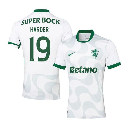 Conrad Harder 19 Sporting CP 2025-26 Third Match Jersey – White by Soccer Jersey