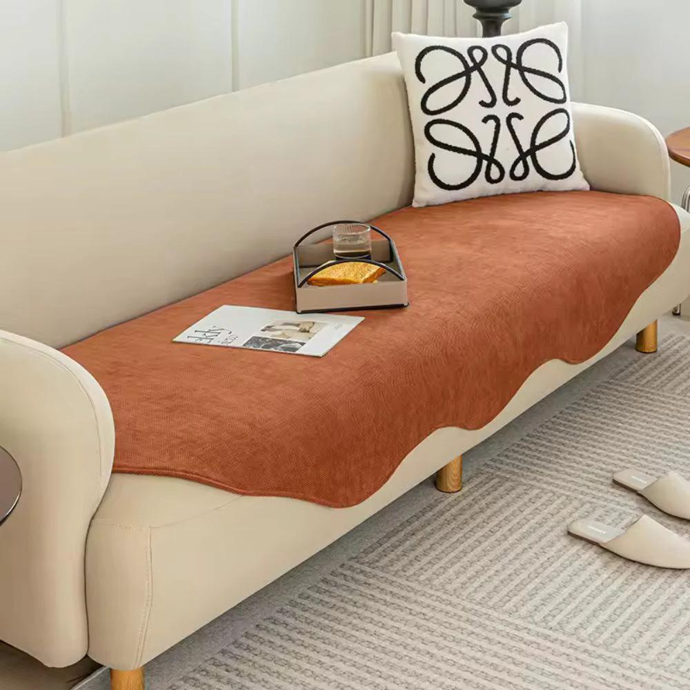 All-Season Plain Contour Fit Sofa Cover by Casa & Beyond