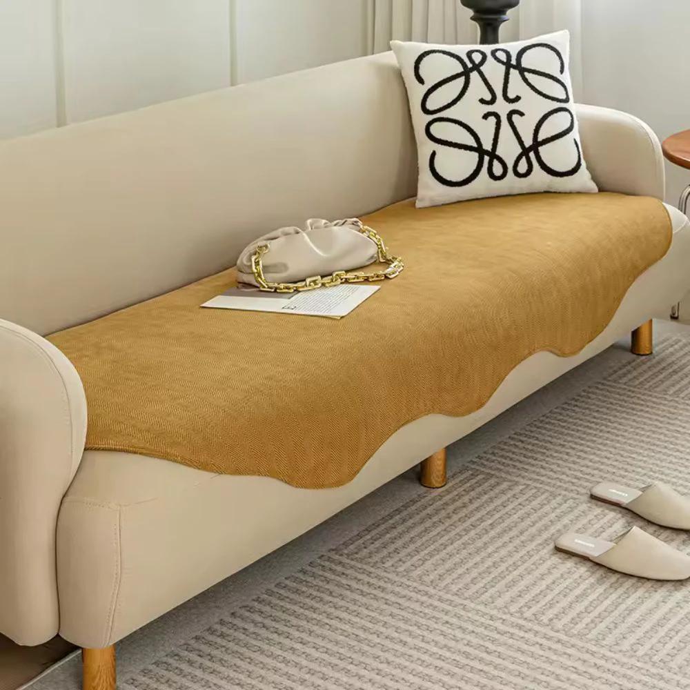 All-Season Plain Contour Fit Sofa Cover by Casa & Beyond