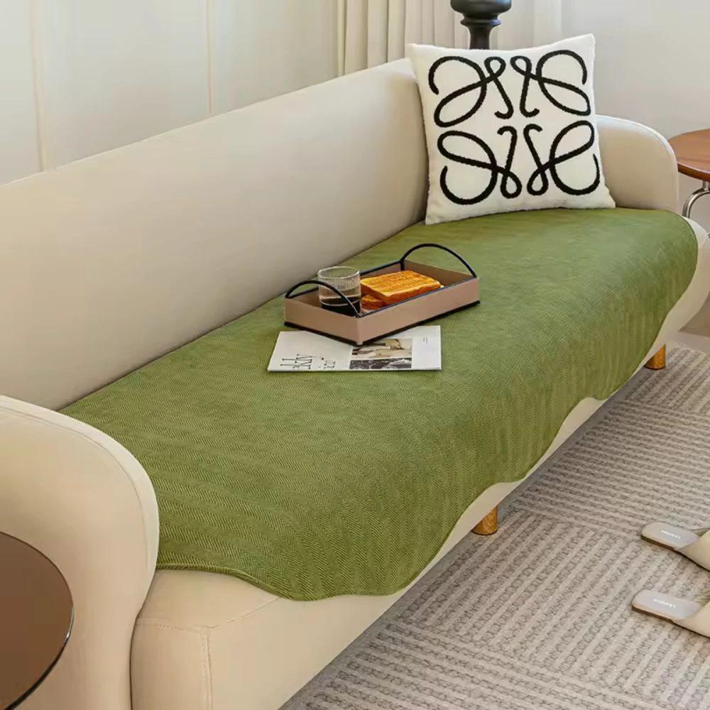 All-Season Plain Contour Fit Sofa Cover by Casa & Beyond