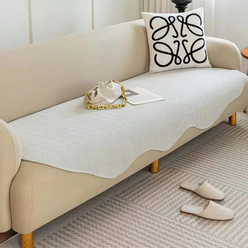 All-Season Plain Contour Fit Sofa Cover by Casa & Beyond