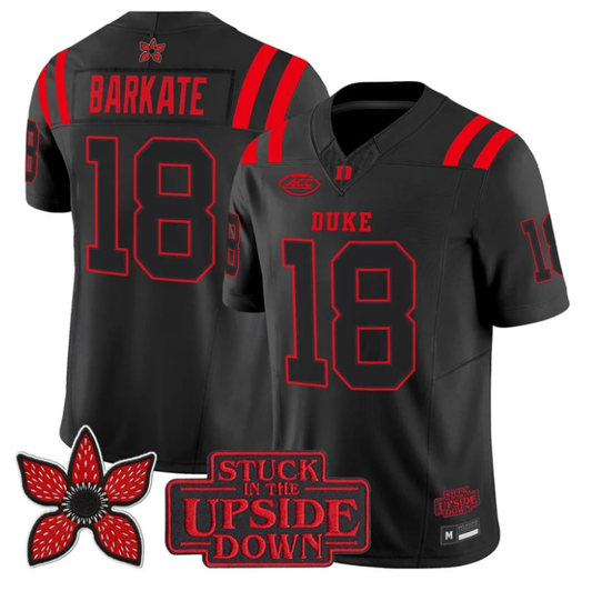 Cooper Barkate Jersey #18 Duke Blue Devils Stranger Things Edition Stitched by NCAA Football Jersey
