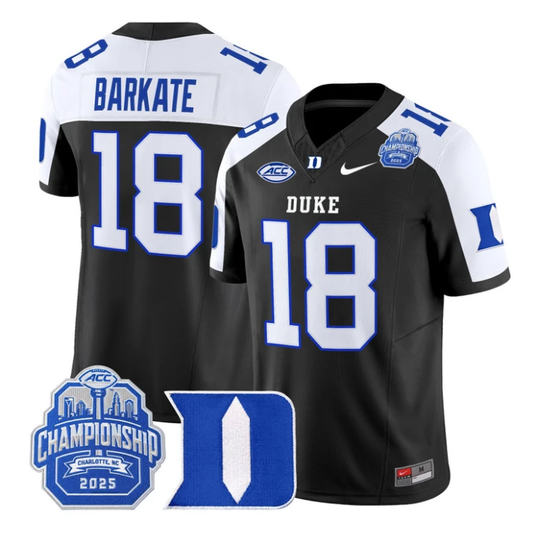 Cooper Barkate Jersey #18 Duke Blue Devils 2025 ACC Championship Stitched by My Store NCAA Football Jerseys