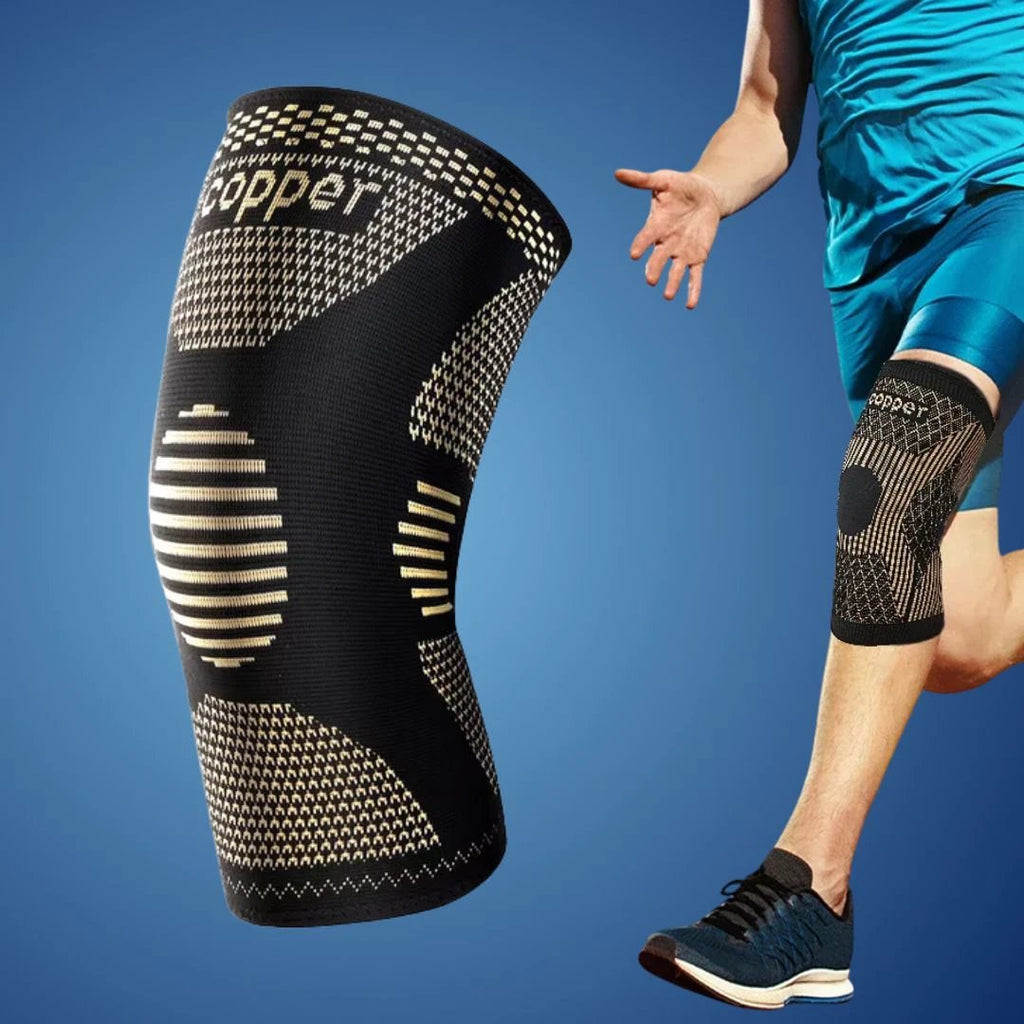 CopperFlex Knee Compression Sleeve | for Pain Relief - Support - Mobility - perfect for Athletes, Arthritis, Seniors, and Injury Recovery Bowlift by Bowlift