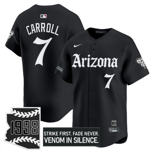 Corbin Carroll Jersey #7 Arizona Diamondbacks Gothic Desert Fang Edition Black by My Store