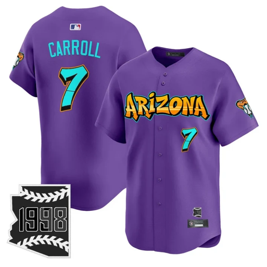 Corbin Carroll Jersey #7 Arizona Diamondbacks Graffiti Desert Ink Edition Purple by My Store