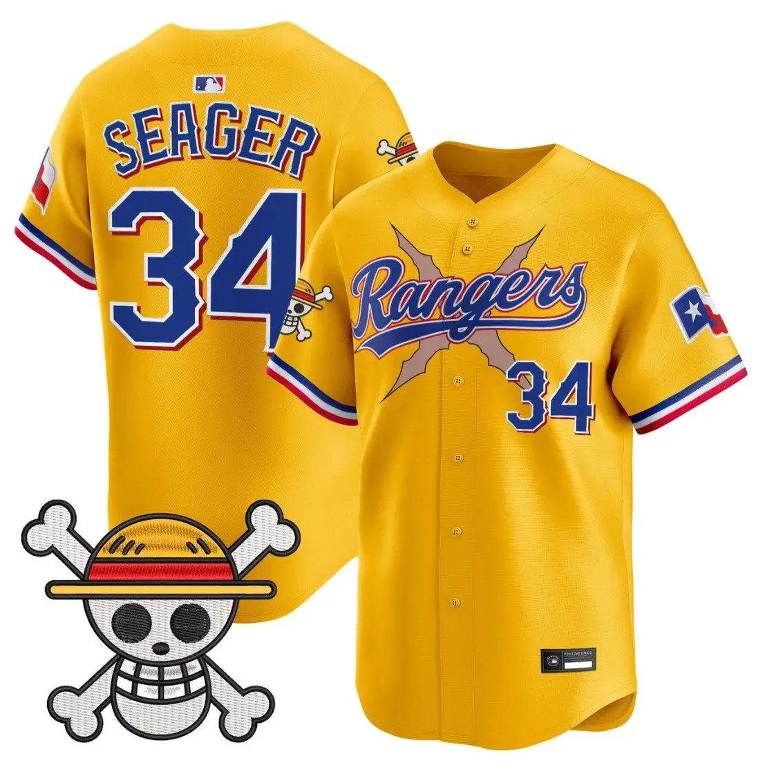 Corey Seager Jersey #34 Texas Rangers One Piece Premier Limited Stitched by My Store