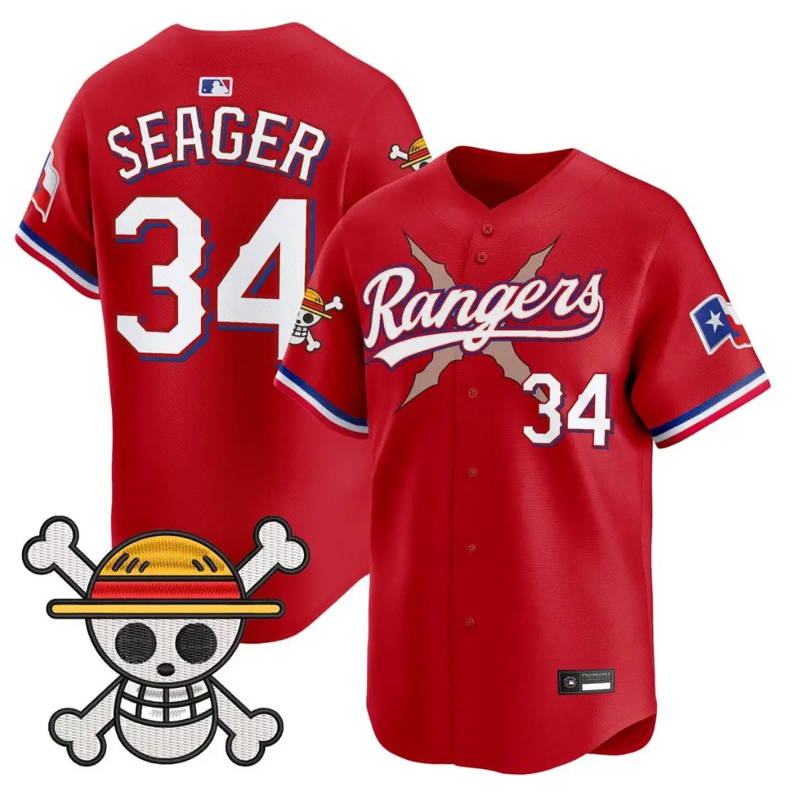 Corey Seager Jersey #34 Texas Rangers One Piece Premier Limited Stitched by My Store