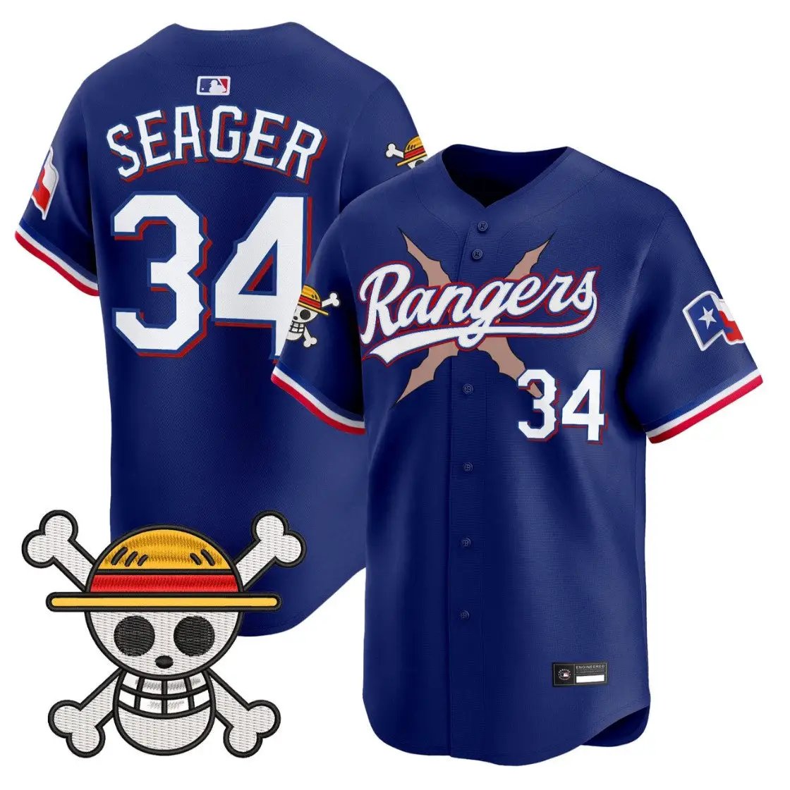 Corey Seager Jersey #34 Texas Rangers One Piece Premier Limited Stitched by My Store