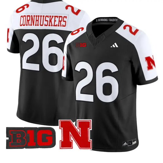 Cornhuskers Jersey #26 Nebraska Cornhuskers 2026 Vapor Limited Stitched by My Store NCAA Football Jerseys