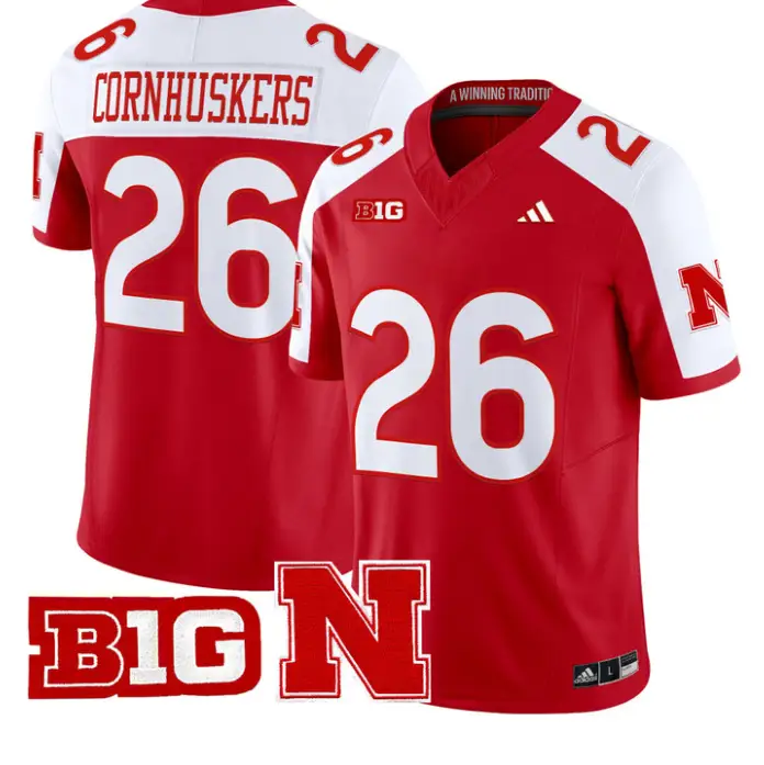 Cornhuskers Jersey #26 Nebraska Cornhuskers 2026 Vapor Limited Stitched by My Store NCAA Football Jerseys