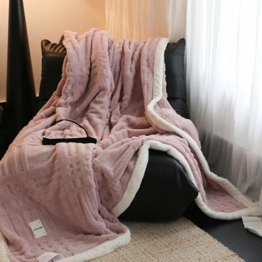 Cosmo Fluffy Winter Three-Dimensional Warm Blanket by Casa & Beyond