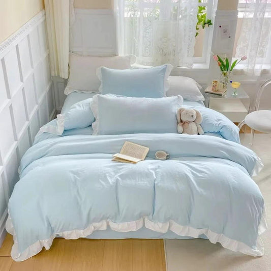 Cottagecore Ruffle Cotton | 4pcs Bedding Set by Casa & Beyond