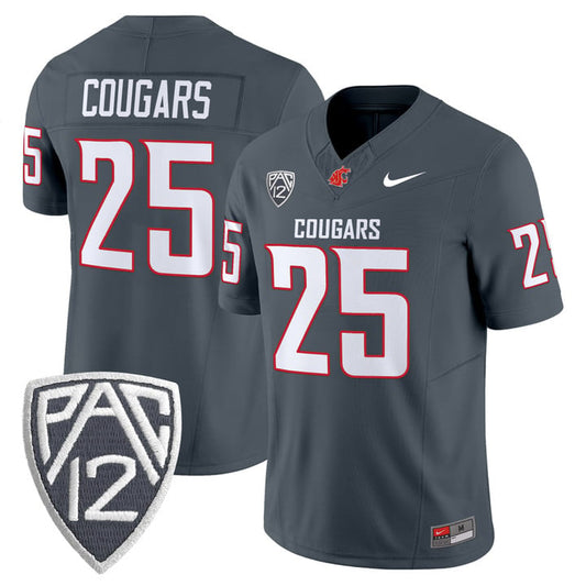 Cougars Jersey #25 Washington State Cougars 2025 V2 Vapor Limited Stitched by My Store NCAA Football Jerseys