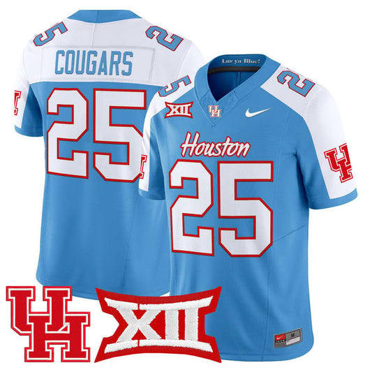 Cougars Jersey #25 Houston Cougars 2025 Oilers Inspired Stitched by My Store NCAA Football Jerseys