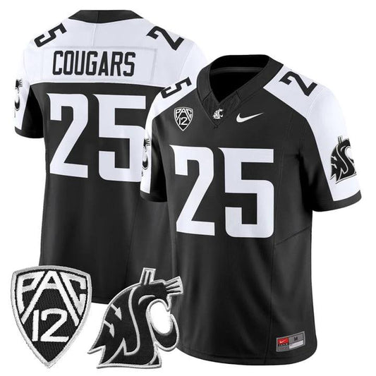 Cougars Jersey #25 Washington State Cougars 2025 Vapor Limited Stitched by My Store NCAA Football Jerseys