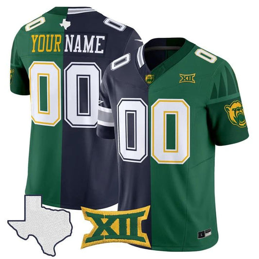 Cowboys Bears College Football Split Vapor Limited Custom Jersey Stitched by My Store NCAA Football Jerseys